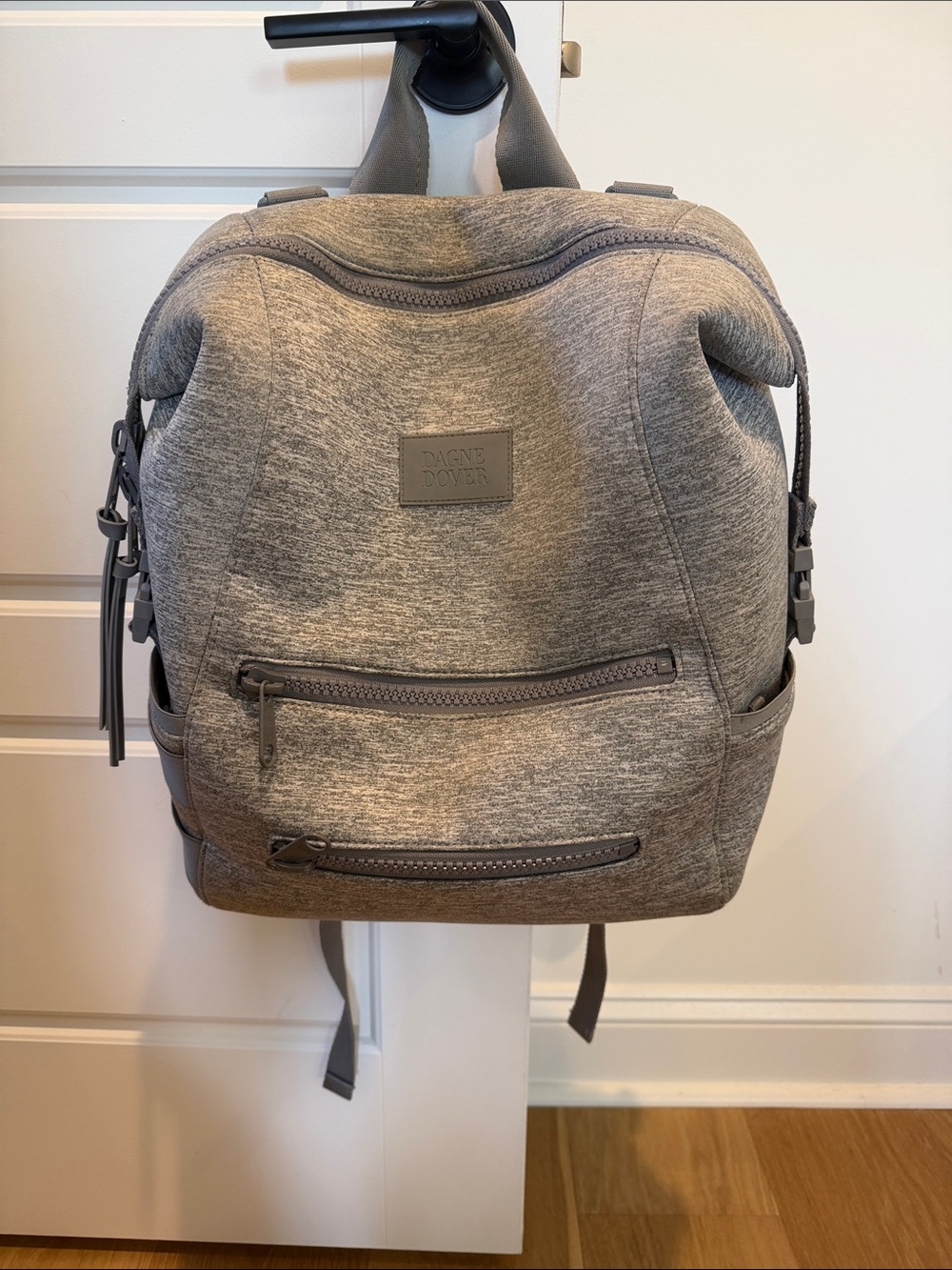 Dagne Dover Gray Heathered Neoprene Mini Backpack